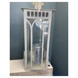 White metal lantern