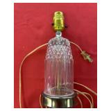 Vintage Leviton Heyco cut glass crystal brass