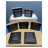 Wooden block wall decor