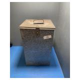 Galvanized steam mail box.