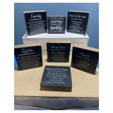 Wooden block wall decor