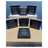 Wooden block wall decor.