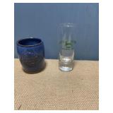 2 shot glasses John Deere & Muncie Brewers