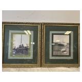 Two triple matted nautical scenes
