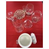Assorted glassware