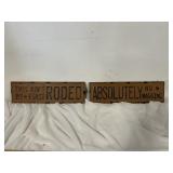 2 metal signs retail $13.99