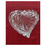 Vintage Gotham crystal  heart dish