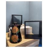 Vintage pottery picture 2 floating shelves