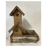Wooden Birdhouse planter