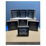 Wooded wall hangers.