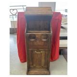 Wooden vegetable storage bin or potato and onion