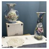 Vintage iridescent glaze porcelain vase applied