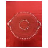 Vintage imperial glass candle wick platter