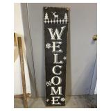 Winter wood welcome sign  48 ï¿½ tall