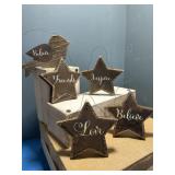 Primitive look hanging stars and one bird.