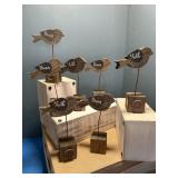 Primitive look decorative wooden burn figurine.