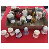 Assorted salt and pepper shakers