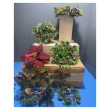 5 Christmas candle rings 1 clip poinsettia