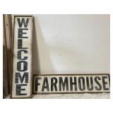 2Welcome in farmhouse Plaques