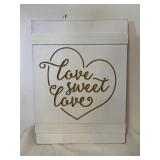 Wooden love, sweet love plaque