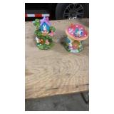 Treehouse and mushroom house