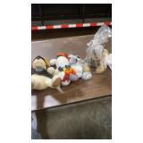 Stuffed animals in a candle