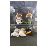 Beanie babies with showcase