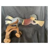 Primitive wooden decor.