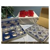 17 snowflake tea lights, 18 red votive