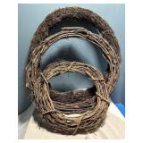 3 Grapevine wreaths