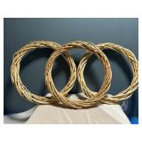 3 willow wreaths
