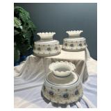 3 glass flower shades