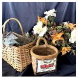 3 baskets 1 ready to fill with greenery