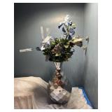 Silk flower, stems with vase