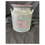 Metal decorative milk car.