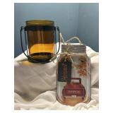 Amber lantern & harvest, pumpkin plaque