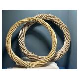 2 large willow wreaths