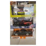 2-M2 and 1 Bigtime Muscle Plymouth Die-Cast Cars