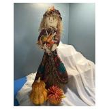 Tabletop scarecrow and fold decor.
