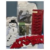 Christmas decor, bows and lights