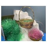 Easter baskets and Easter grass