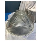 Glass ribbed light shade.