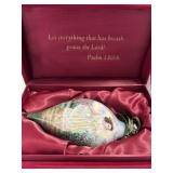 Hand painted glass blown ornamentNe Qwa Art