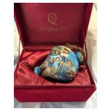 Hand painted glass blown ornamentNe Qwa Art