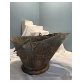 Vibtage Reeves galvanized steal coal bucket.