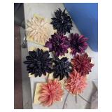 9 clip on flowers