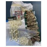 Christmas bead, garland, and bows