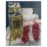 Red and gold Christmas bead garland