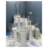 Assortment of glass flower bases