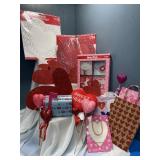 Assortment of valentine decorations